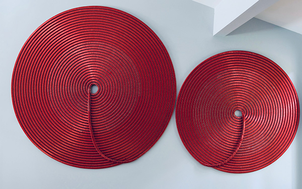 red spiral coils